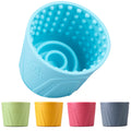 Dog Lick Bowl Bestalk Anxiety Relief Slow Feeder Dog Lick Mat Treat Dispenser Non-Slip Dog Licking Bowl Dog Enrichment Toys for Small Medium and Large Breed Dogs BPA Free Silicone(TealM-L)